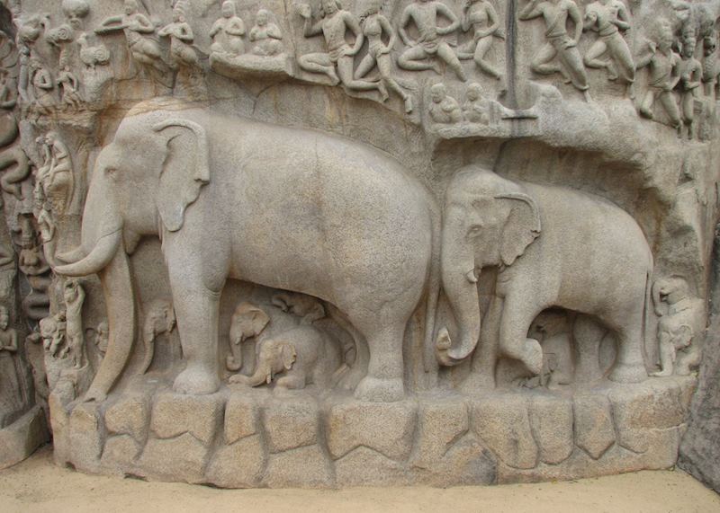 Arjuna's Penance, Mahabalipuram, India