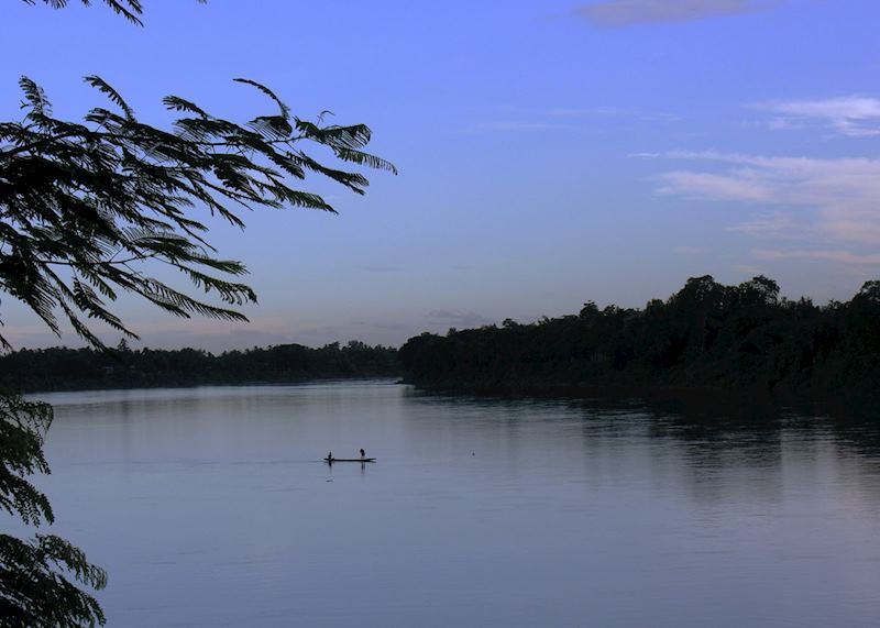 Dusk on the river, central Laos