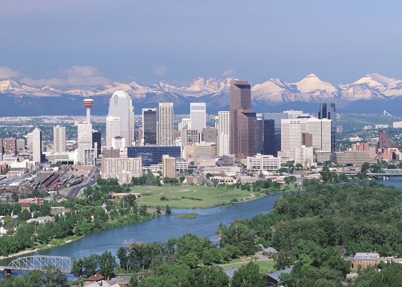 Calgary Skyline and the Rocky Mountains