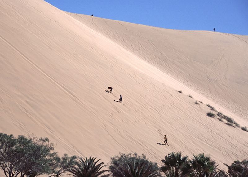 Dune boarding near Swakopmund