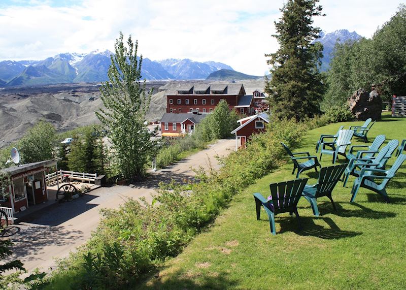 The view from Kennicott Glacier Lodge, McCarthy