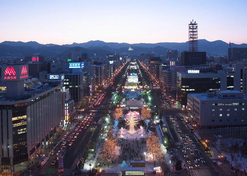 Odori Koen Park during annual Ice Festival