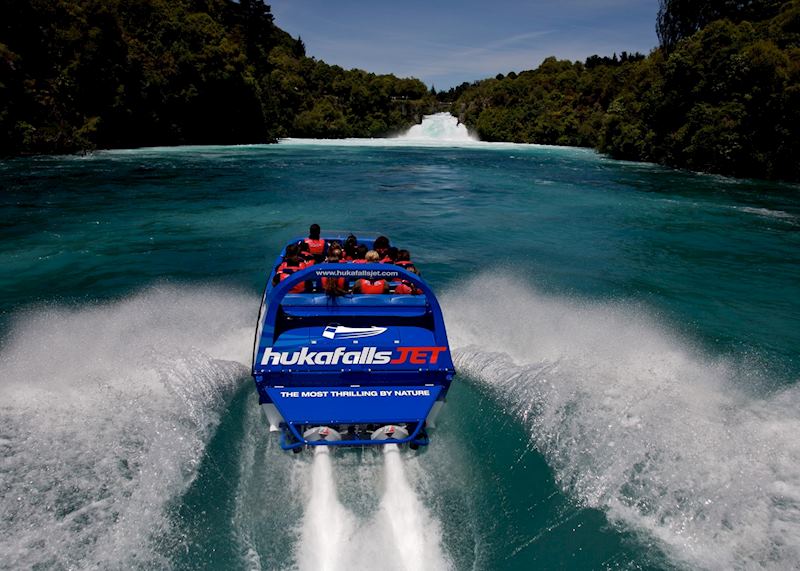 Huka Falls jet boat excursion, Lake Taupo