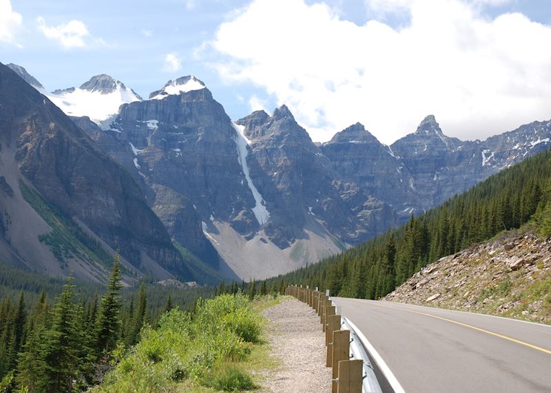 The road to Moraine Lake, Canada