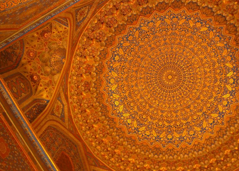 Ceiling Detail, Gur Amir Mausoleum, Samarkand, Uzbekistan
