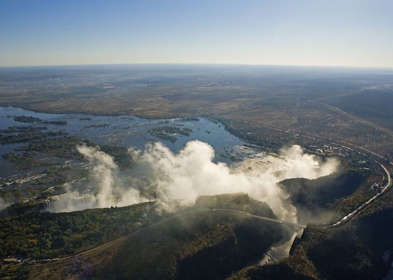 Spray over Victoria Falls