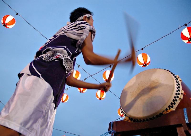 Bon odori drummer, Japan