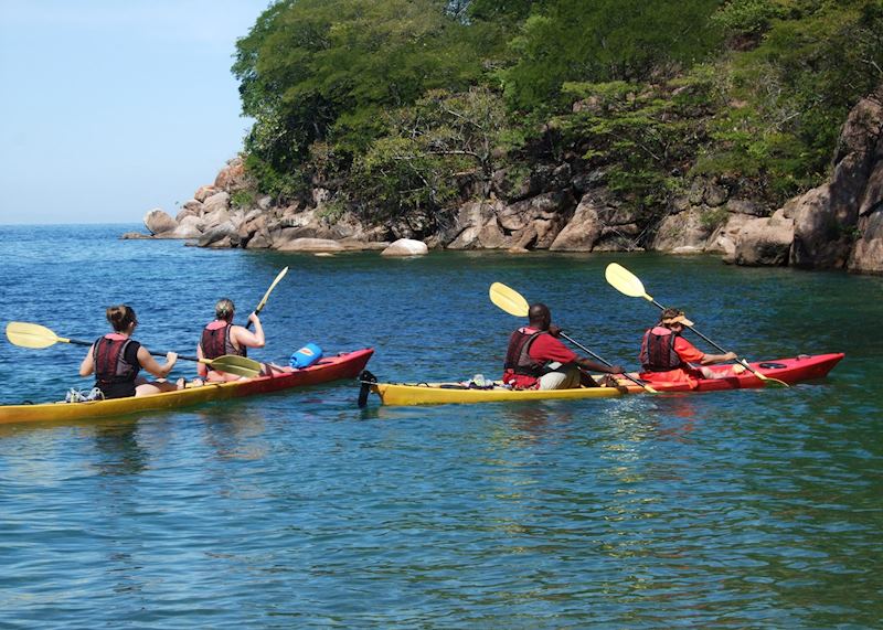 Kayaking at Kayak Africa's Mumbo Island, Malawi