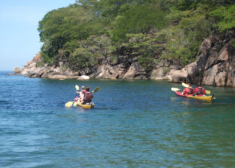 Kayaking at Kayak Africa's Mumbo Island, Malawi
