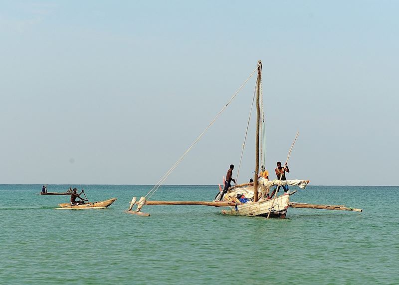 Pirogue off the coast of Anjajavy