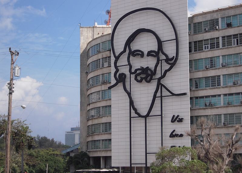 Camilo Cienfuegos in the Plaza de la Revolucion, Havana, Cuba