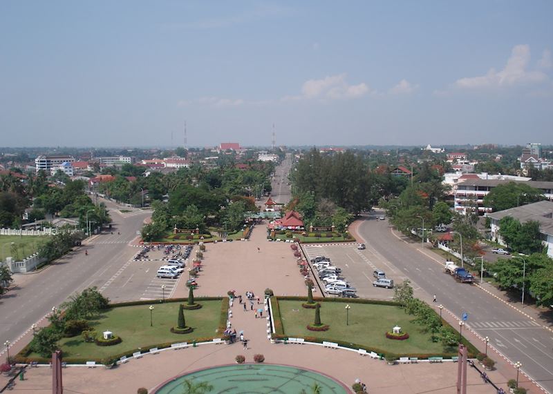View from Patuxai, Vientiane, Laos