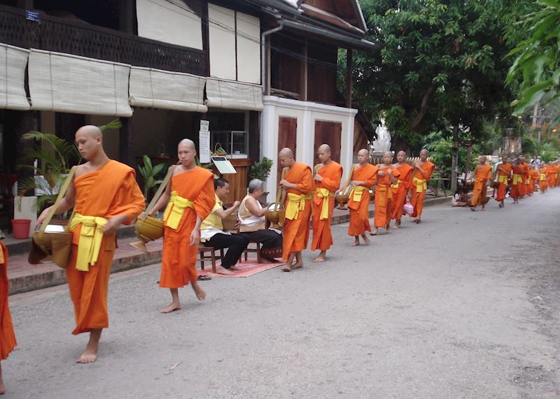 Alms giving, Luang Prabang, Laos