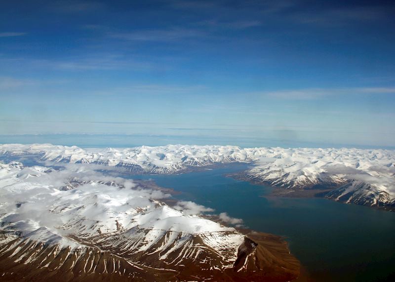 A view of Spitsbergen from the plane