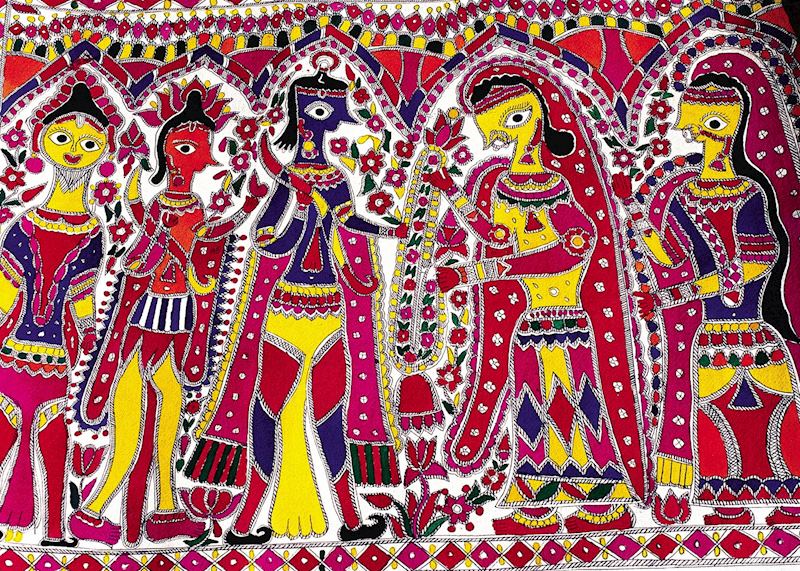Colourful fabrics