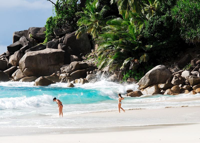 A Praslin beach