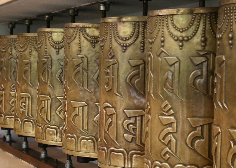 Prayer wheels at McLeodganj
