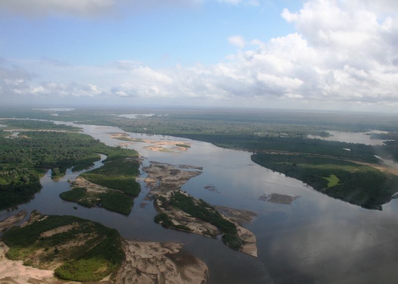 Aerial view of the Selous Game Reserve, Tanzania