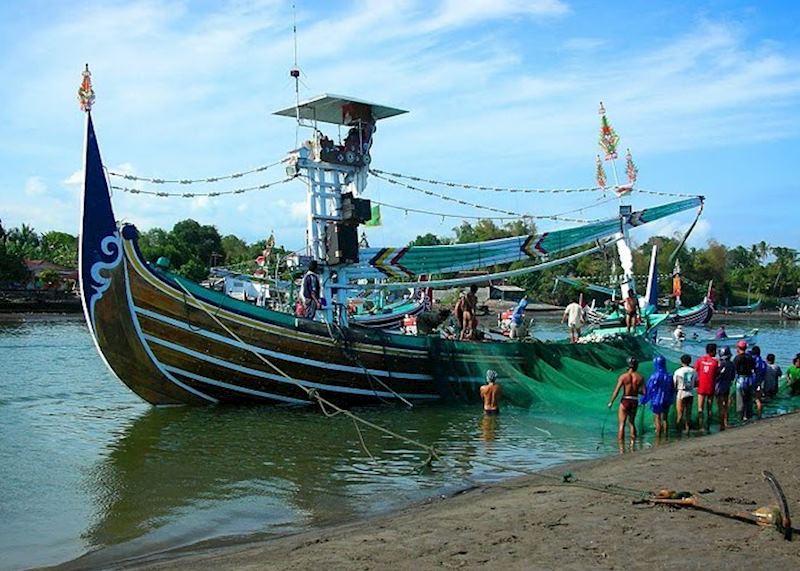 Fishing boat in Perancak near Medewi, Indonesia