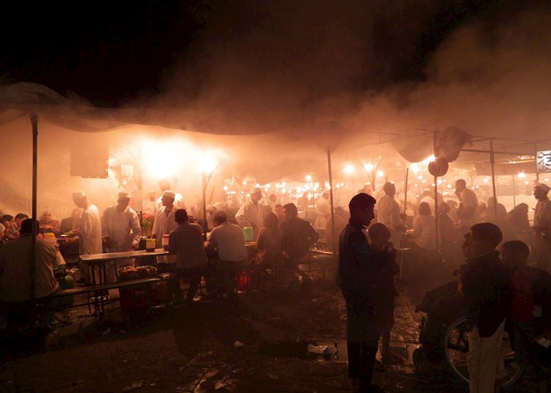 Food stalls on the square, Marrakesh, Morocco