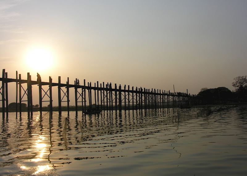 U Bein bridge at sunset