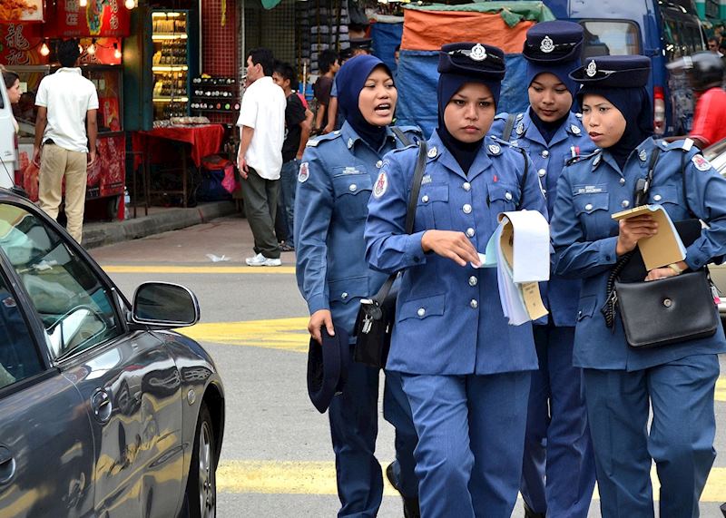 Parking wardens, Chinatown, KL