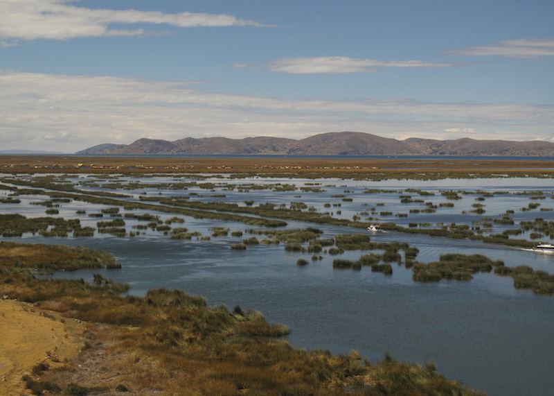 En route to the Uros Islands