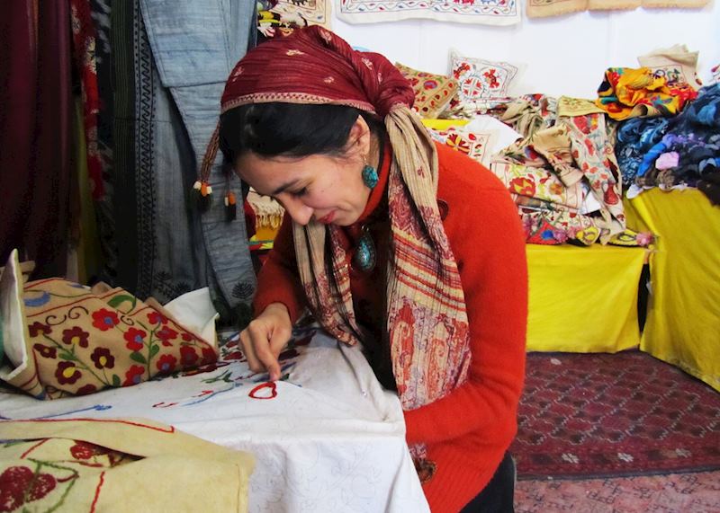 Artisan in Barakhan Madressah, Tashkent, Uzbekistan