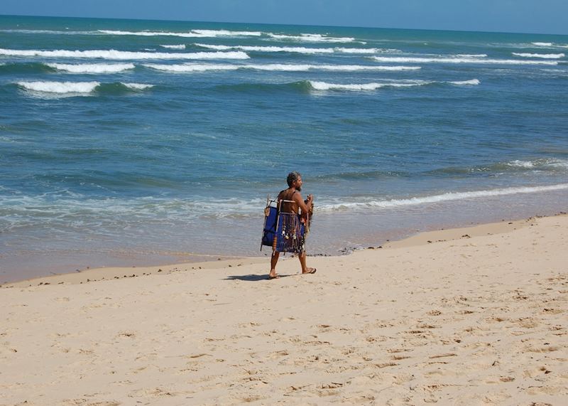Jewellery seller, Praia do Forte, Brazil