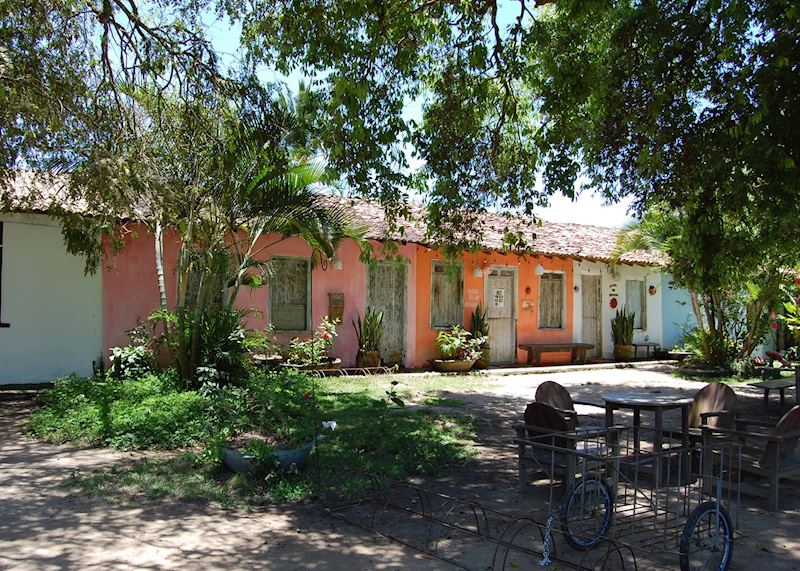 Colourful houses, Trancoso, Brazil