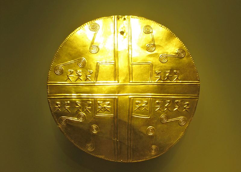 Artefacts on display in the Gold Museum, Bogota