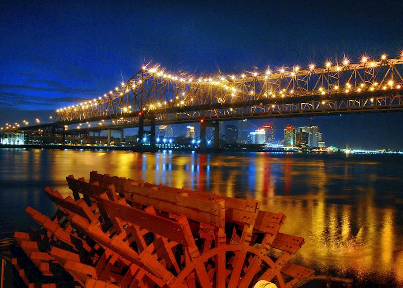 The Mississippi River at twilight