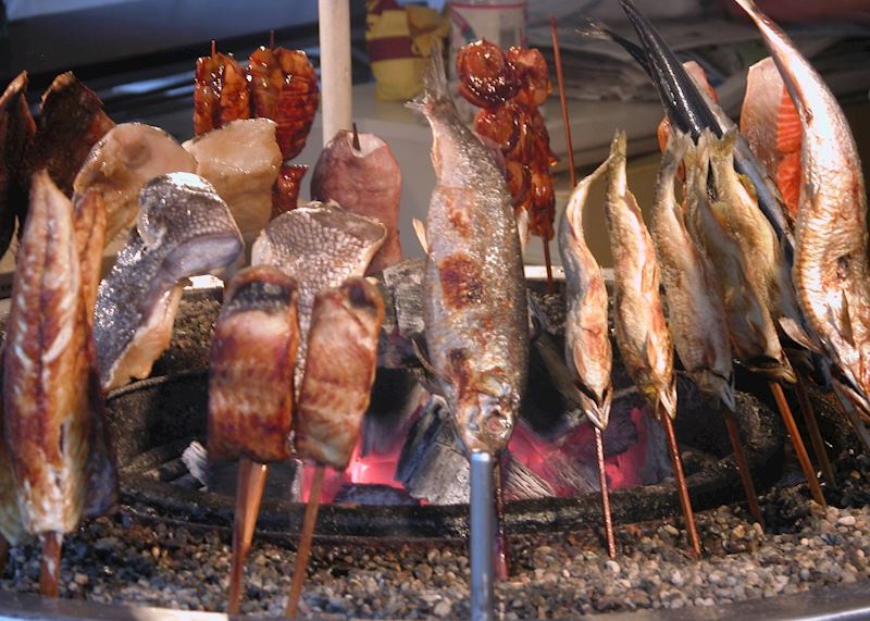 Roasting fish