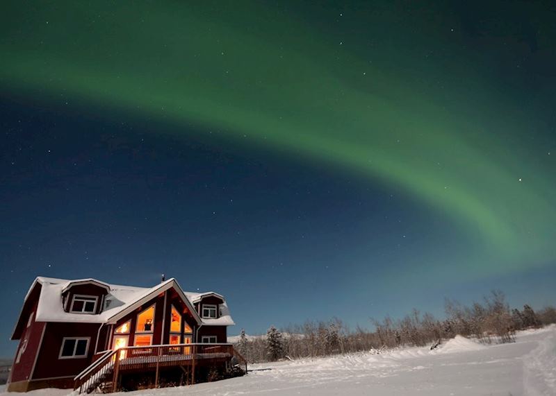 The Northern Lights over Takhini River Lodge, Whitehorse