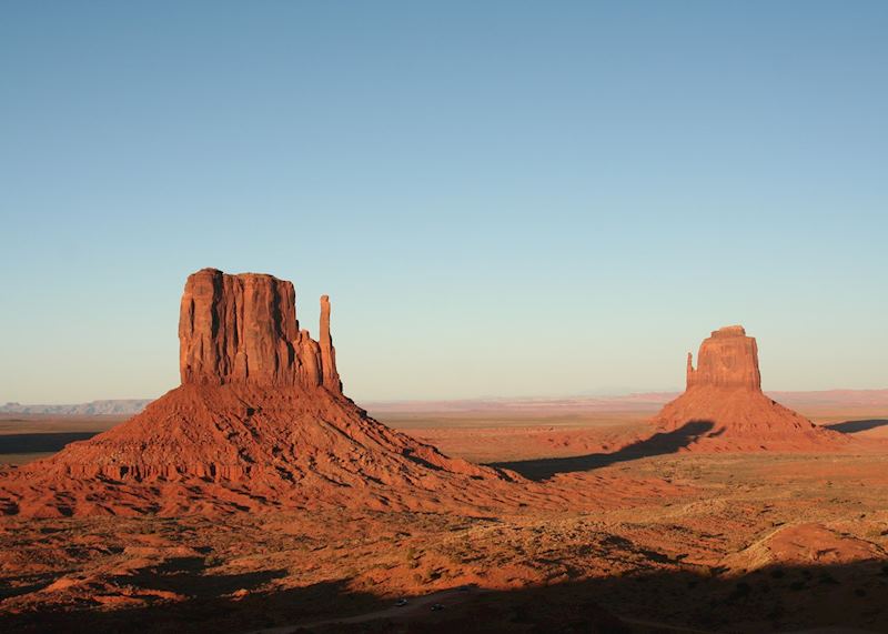 Sunset at The Mittens, Monument Valley
