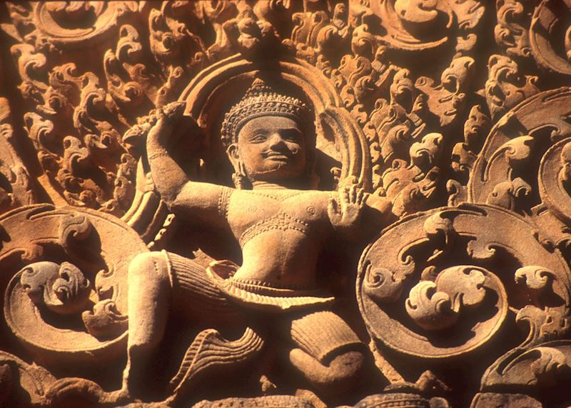 Stone Carving at Banteay Srei, Siem Reap