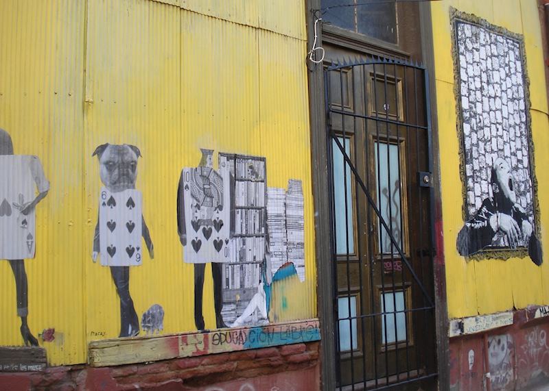 Local street art, Valparaiso, Chile