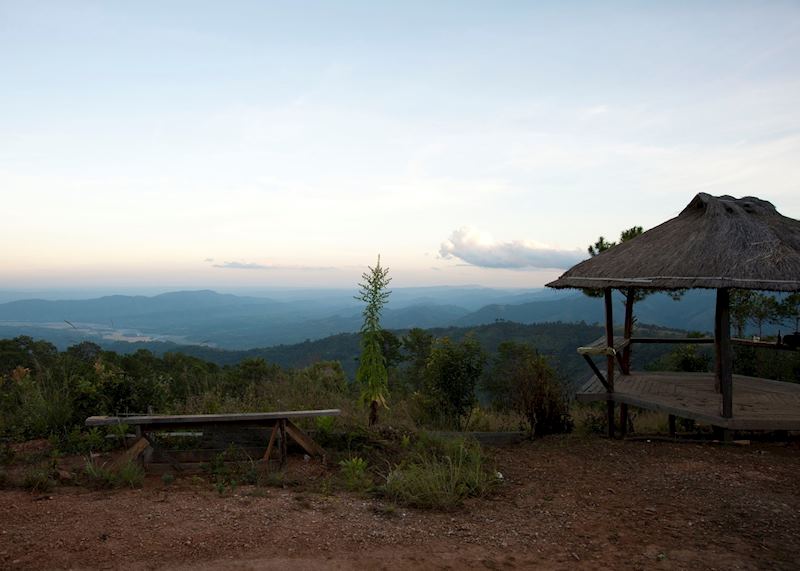 Viewing point at Mountain Oasis Resort, Mindat, Burma (Myanmar)