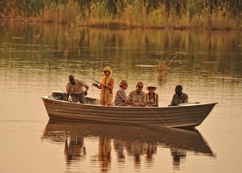 Fishing from Linyanti Bush Camp,Linyanti Wetlands