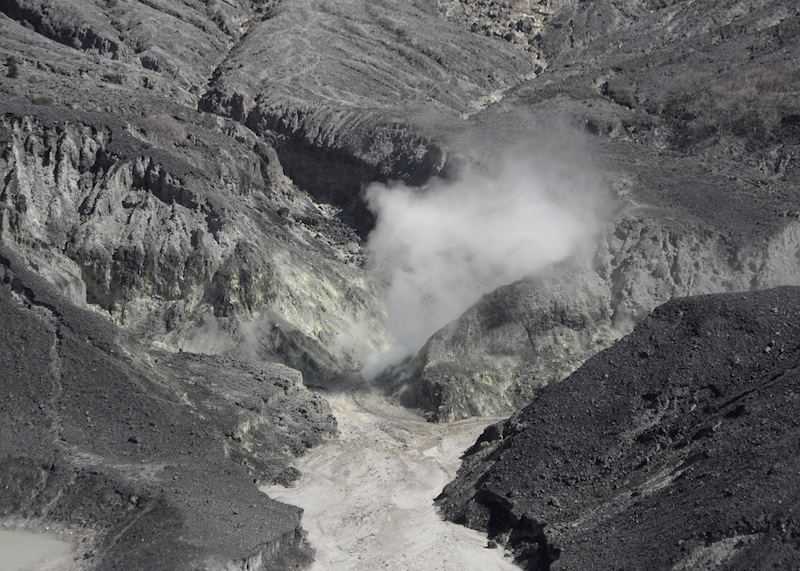 Steaming Tangkuban Pahahu Volcano
