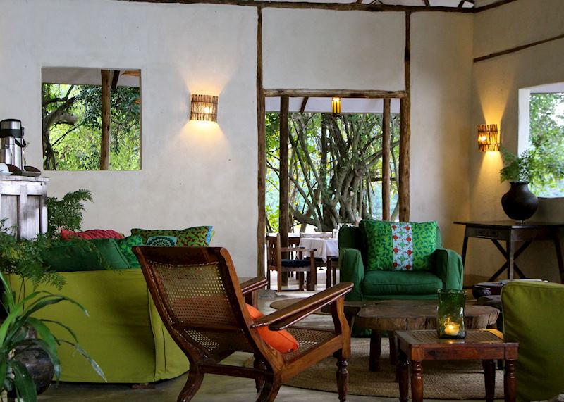 Lounge area at Rubondo Island Camp, Rubondo Island