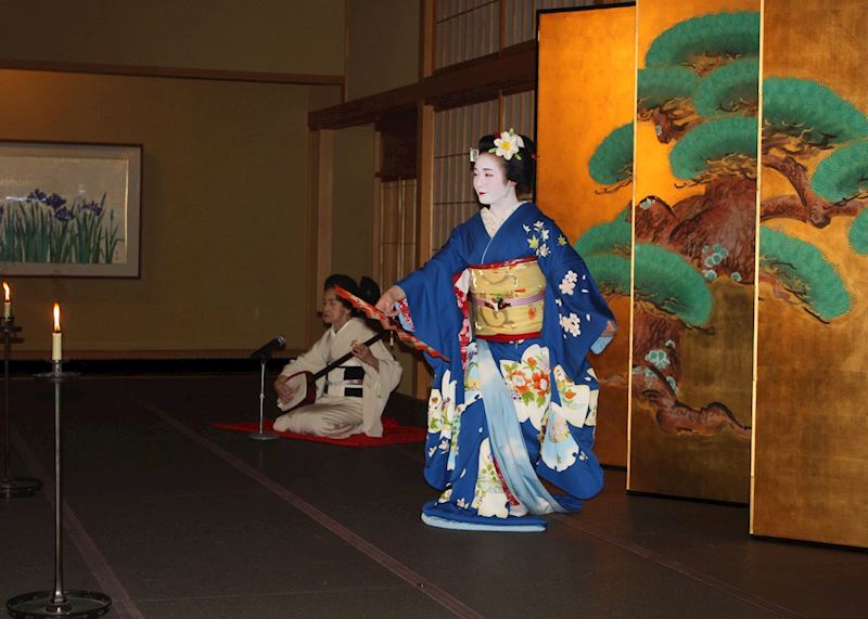 A Maiko during the Geisha Night at the Gion Hatanaka
