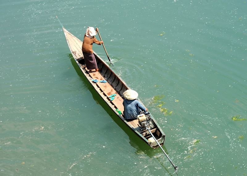 Long tail boats are the best way of navigating the waterways in Laos