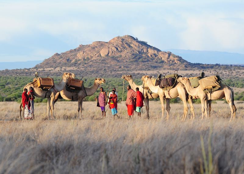Walking from Tumaren Camp, Karisia Hills, Kenya