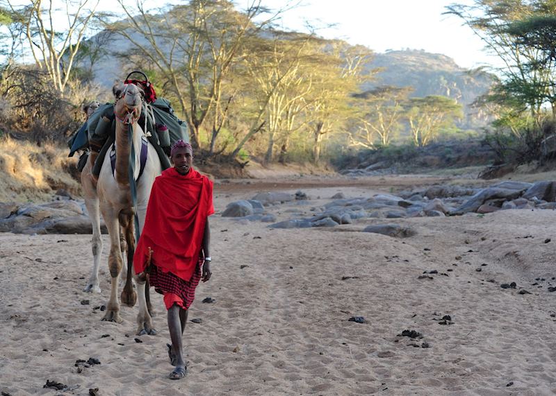 Walking from Tumaren Camp, Karisia Hills, Kenya