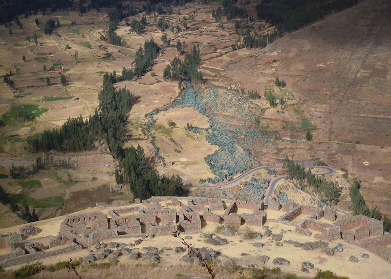 Inca ruins in the Sacred Valley of the Incas
