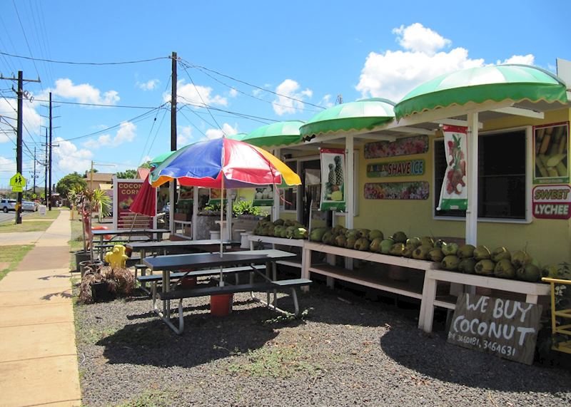 Typical fruit stands in Kauai