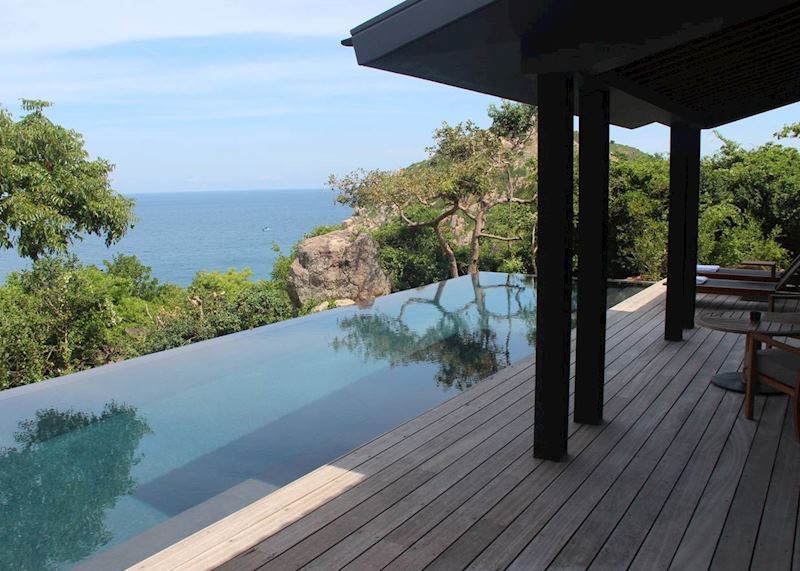 View from an Ocean Pool Pavilion, Amanoi