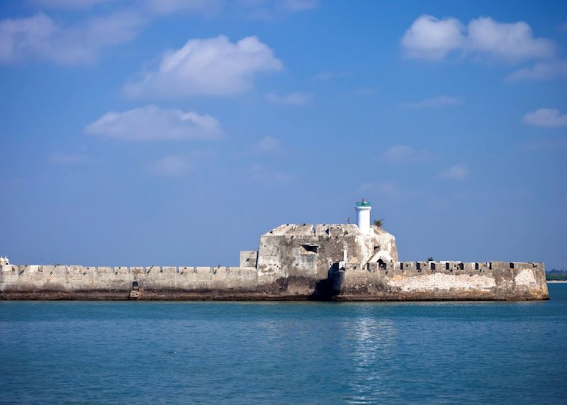 Fort off the coast of Diu Island, Gujarat
