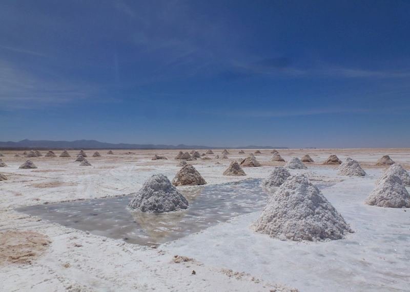 Salt Processing near Luna Salada, Bolivia